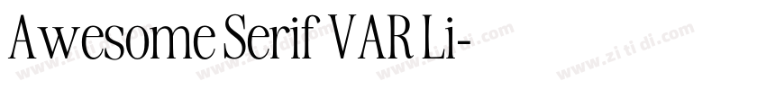 Awesome Serif VAR Li字体转换